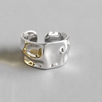 Trendy Irregular Geometric Handmade Silver Colour Fashion Rings for Women - Ideal Gifts - The Jewellery Supermarket